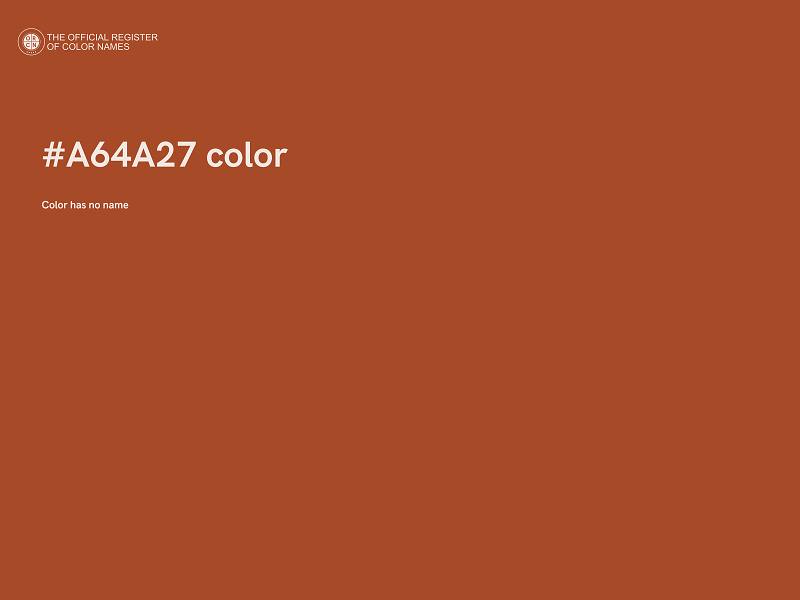 #A64A27 color image