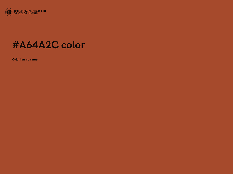 #A64A2C color image