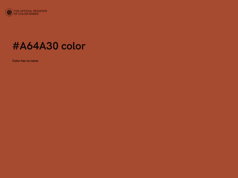 #A64A30 color image