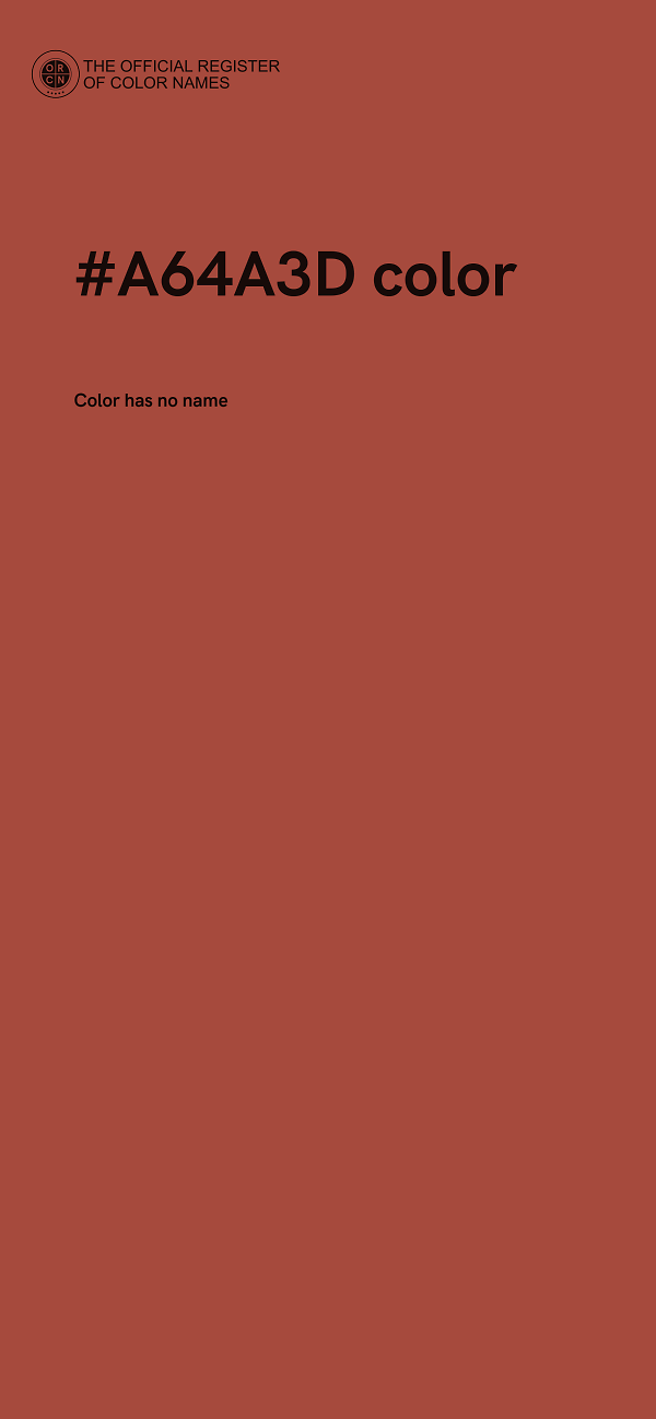 #A64A3D color image