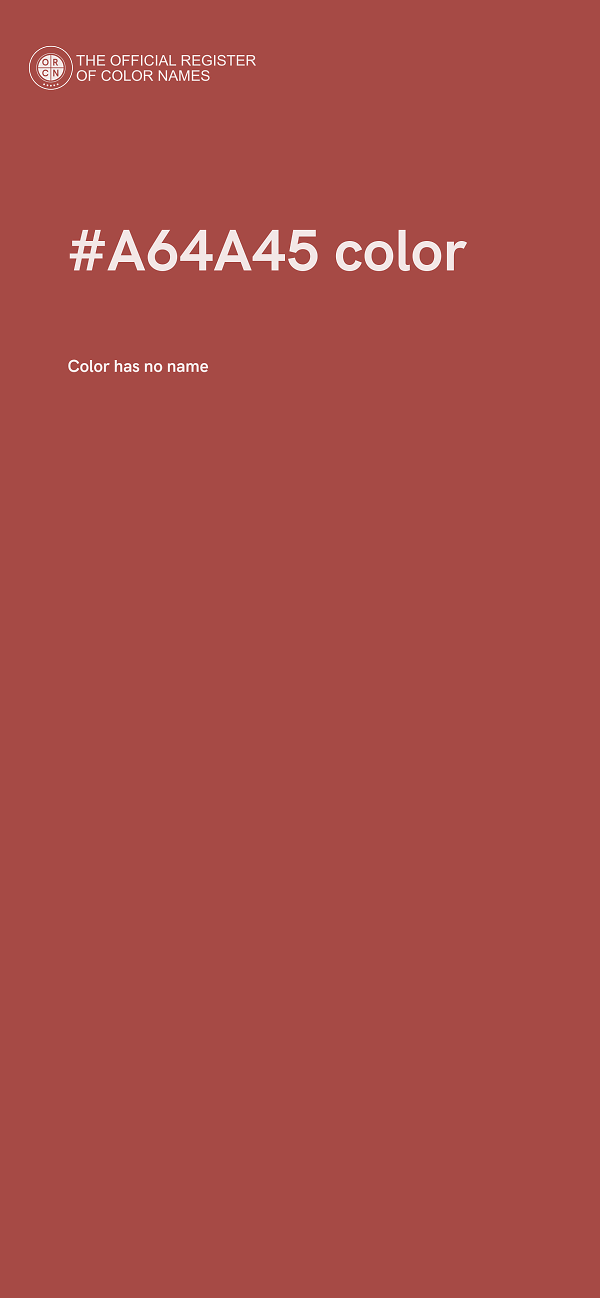 #A64A45 color image