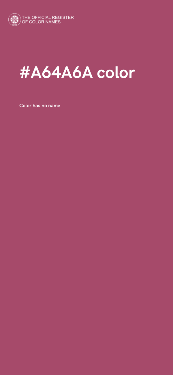 #A64A6A color image