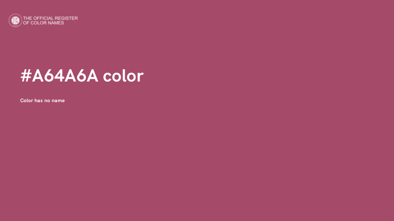 #A64A6A color image
