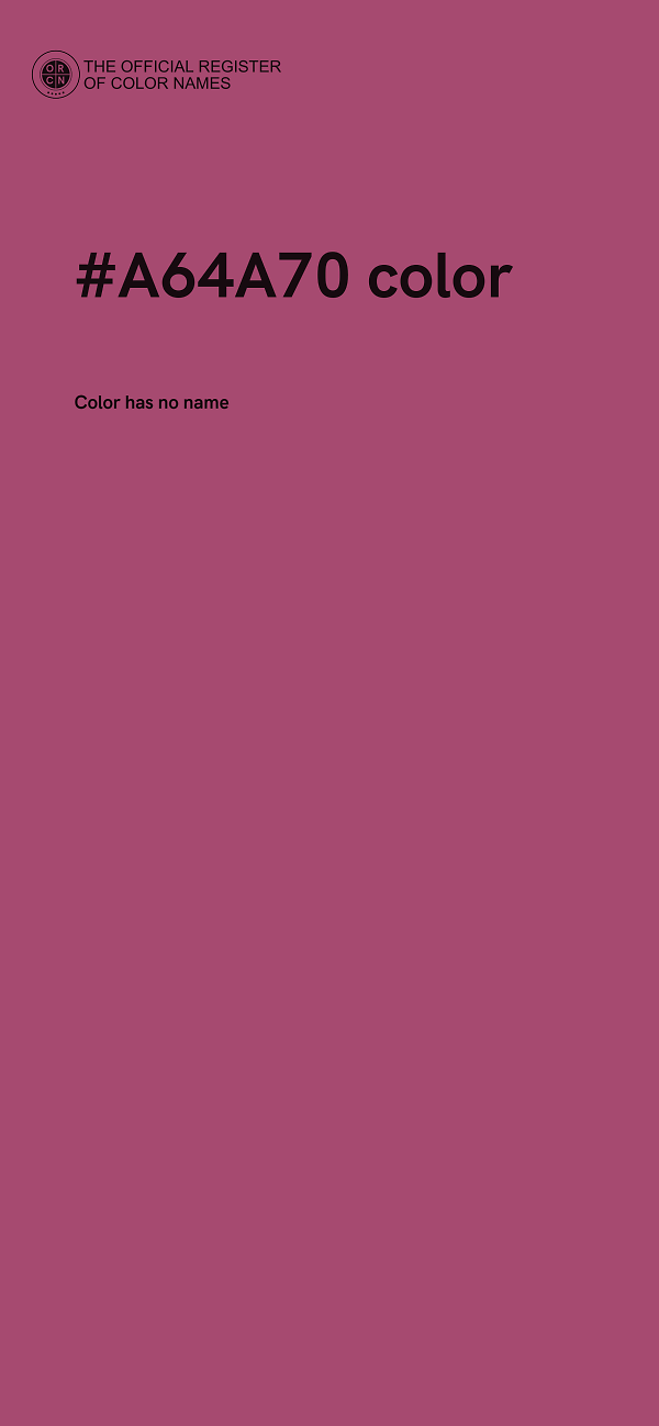 #A64A70 color image