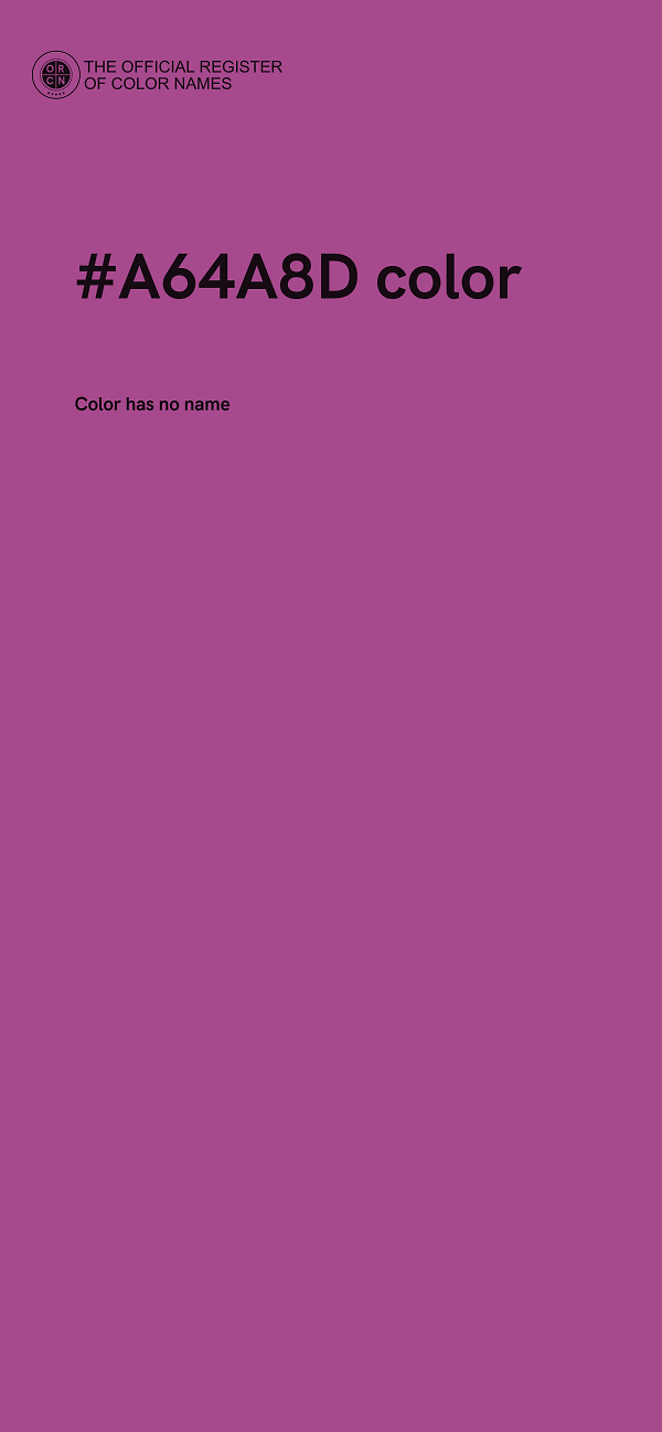 #A64A8D color image