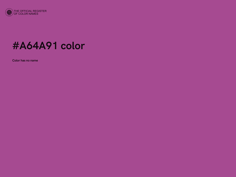 #A64A91 color image