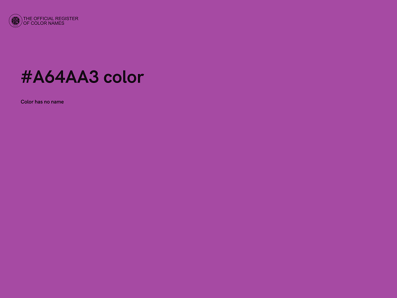 #A64AA3 color image
