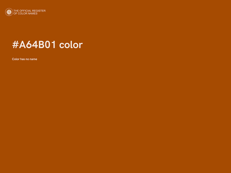 #A64B01 color image