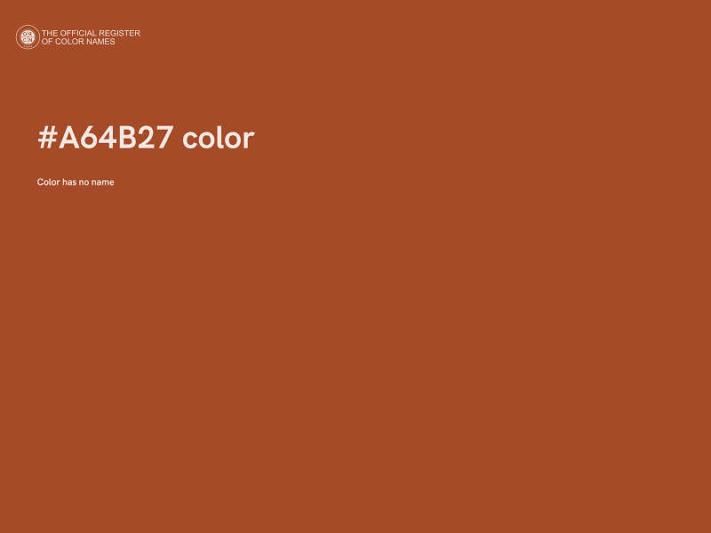 #A64B27 color image
