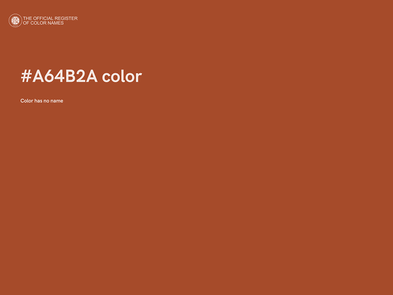 #A64B2A color image