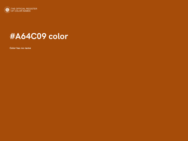 #A64C09 color image