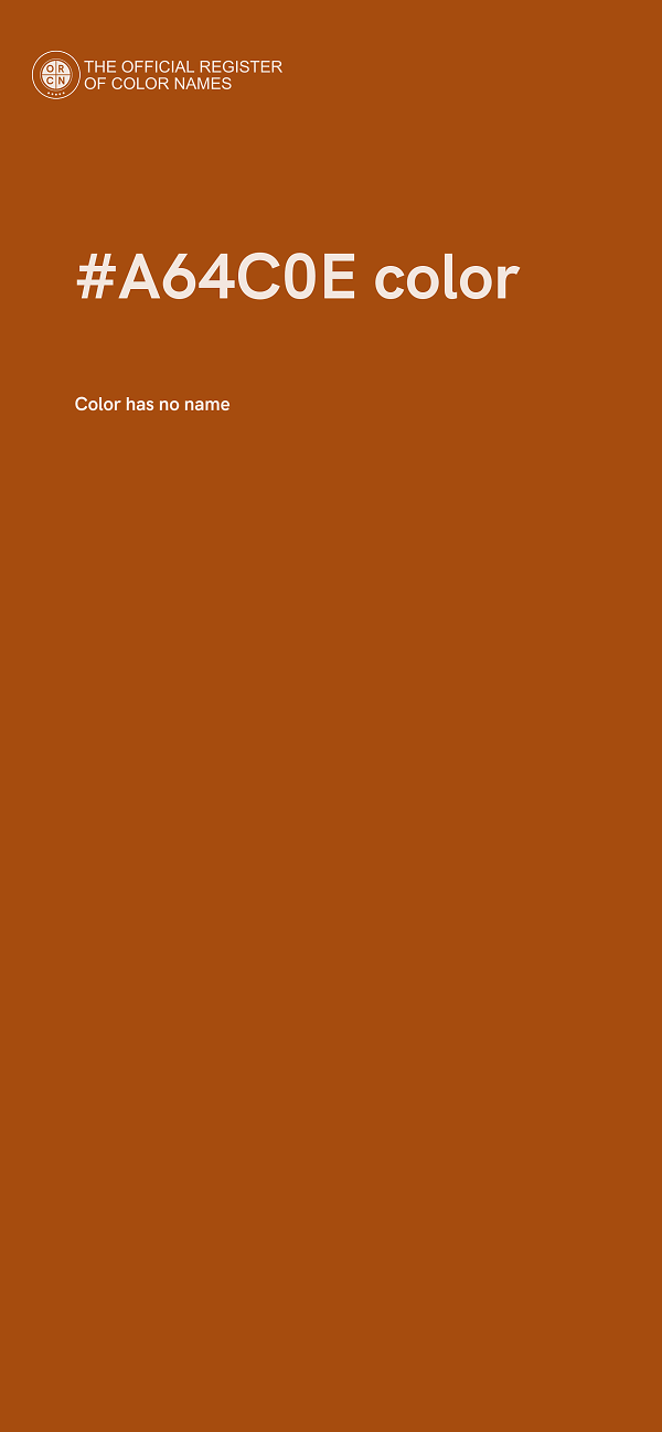 #A64C0E color image