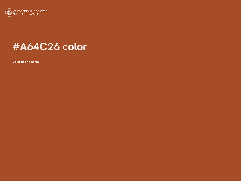 #A64C26 color image