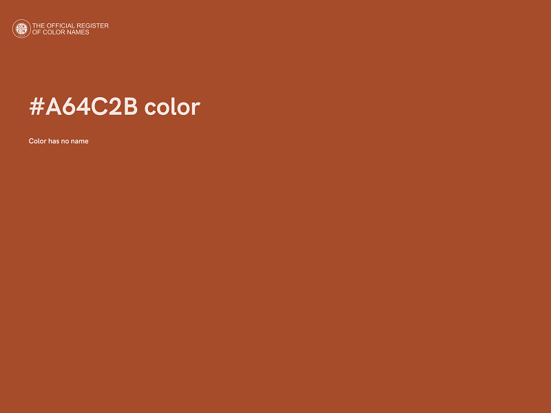 #A64C2B color image