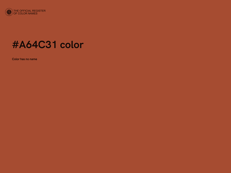 #A64C31 color image