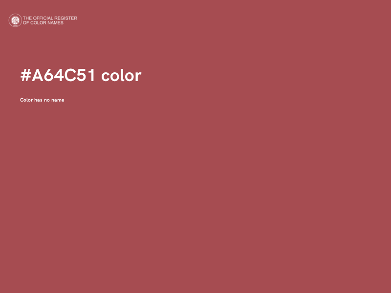 #A64C51 color image