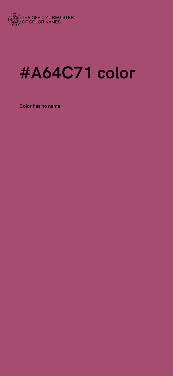#A64C71 color image