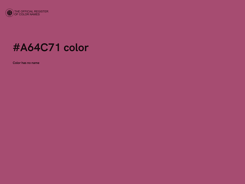 #A64C71 color image