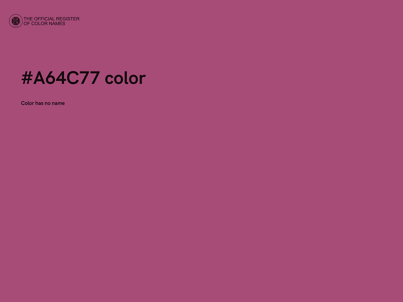 #A64C77 color image