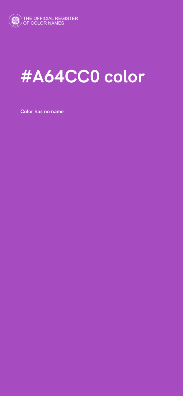 #A64CC0 color image