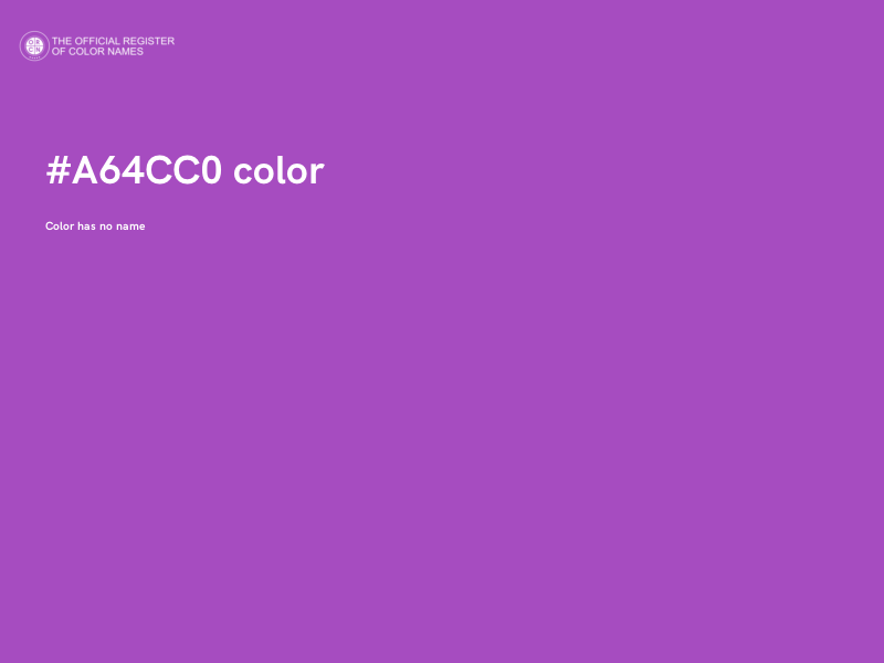 #A64CC0 color image