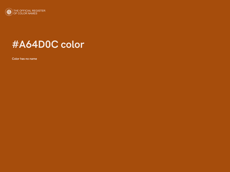 #A64D0C color image