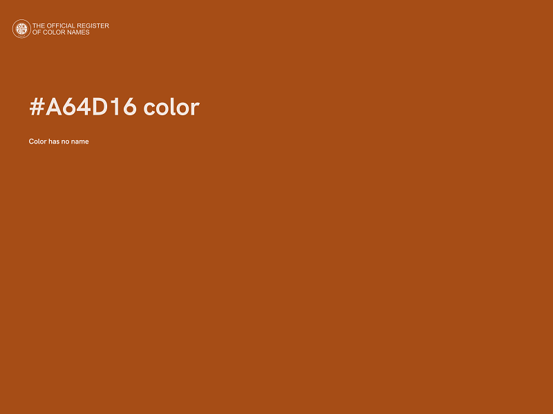 #A64D16 color image