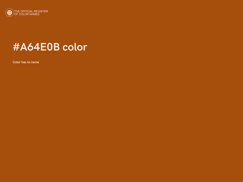 #A64E0B color image