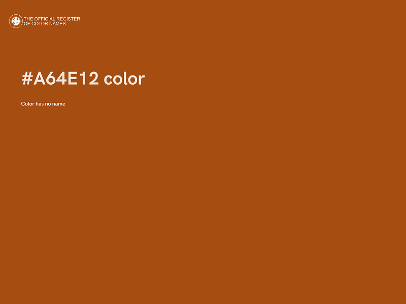 #A64E12 color image