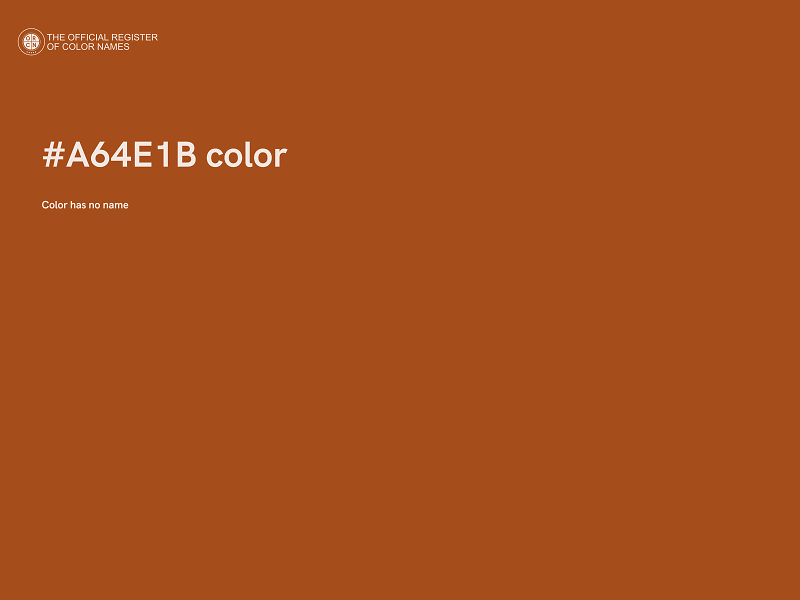 #A64E1B color image