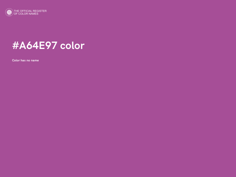 #A64E97 color image