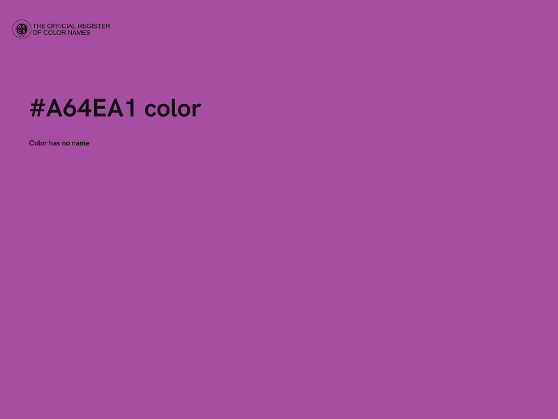 #A64EA1 color image