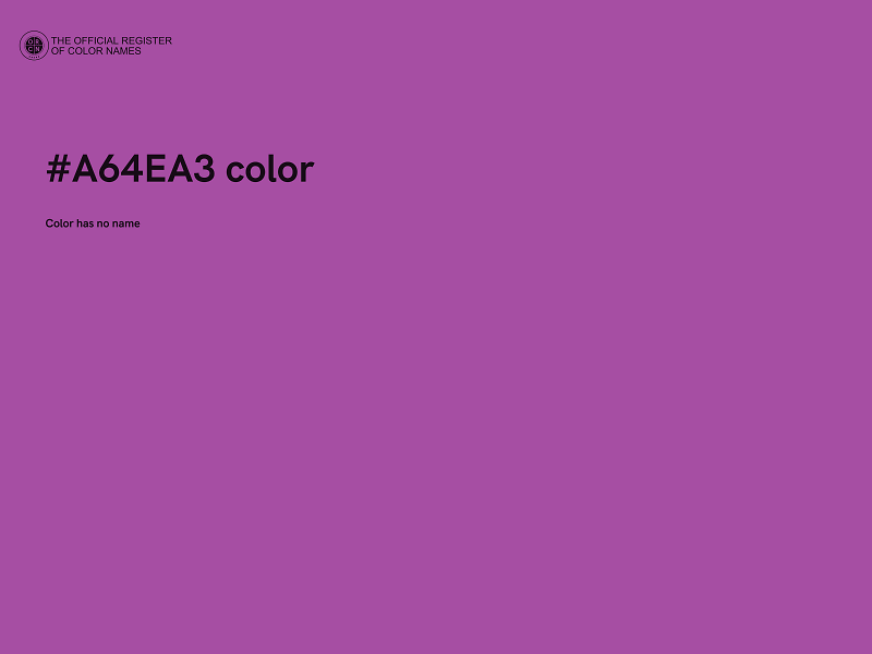 #A64EA3 color image