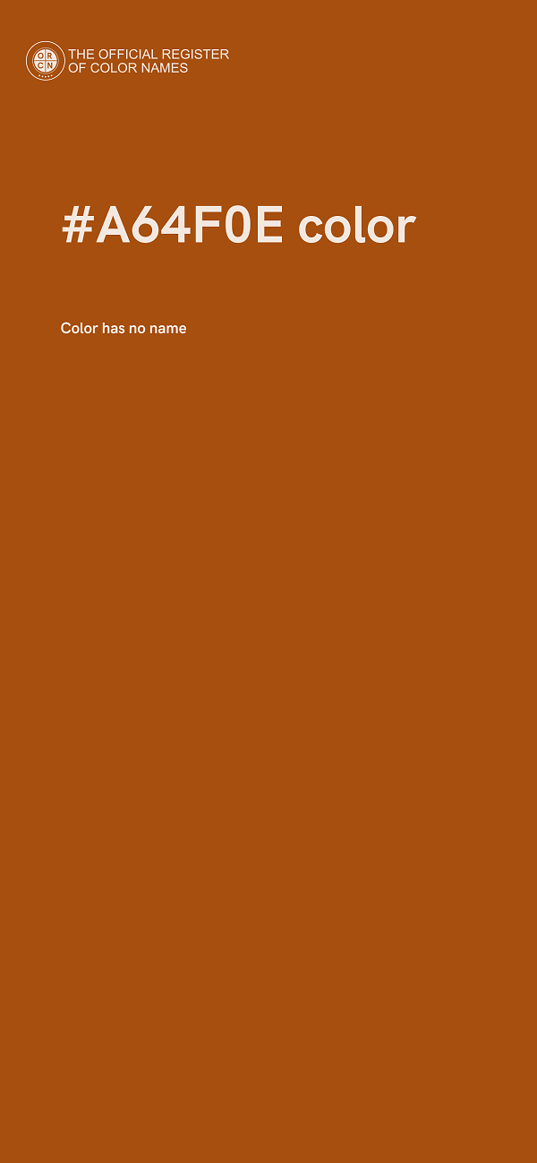 #A64F0E color image