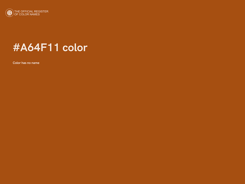 #A64F11 color image
