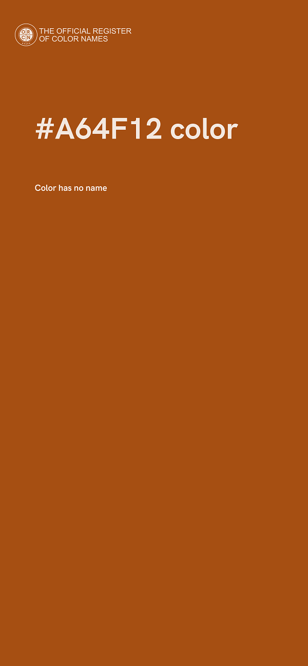 #A64F12 color image
