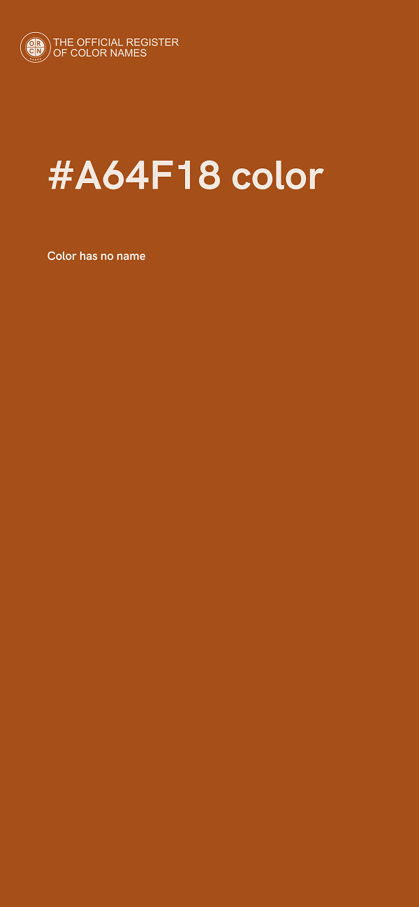 #A64F18 color image