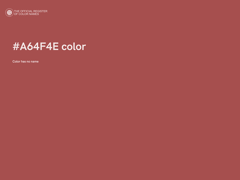 #A64F4E color image