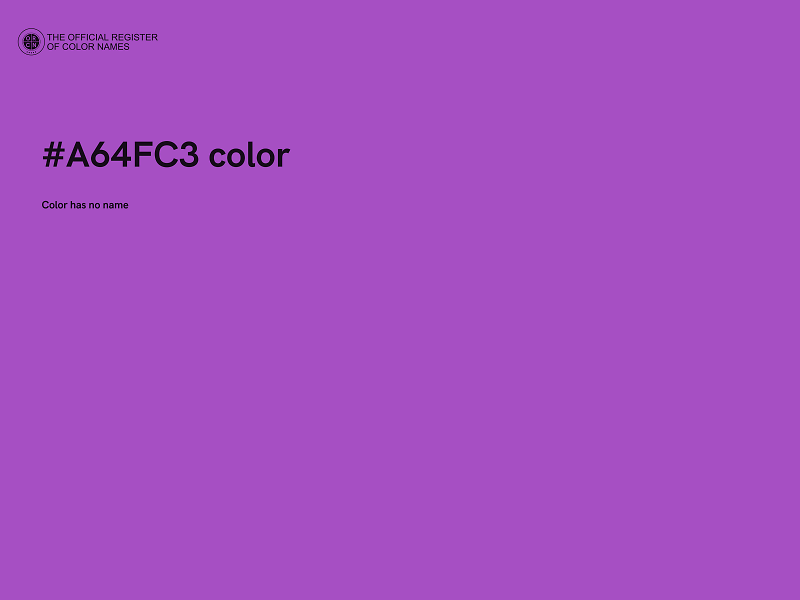 #A64FC3 color image