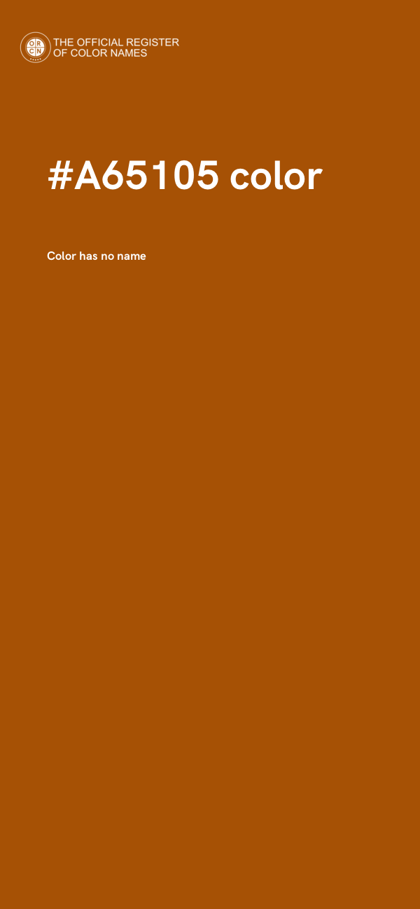 #A65105 color image
