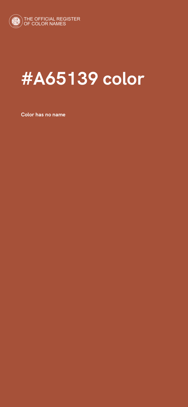#A65139 color image