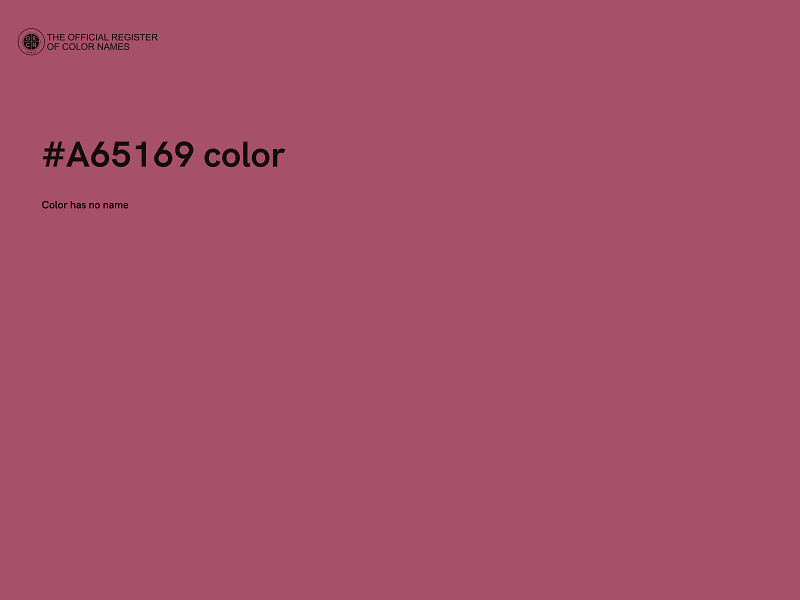 #A65169 color image