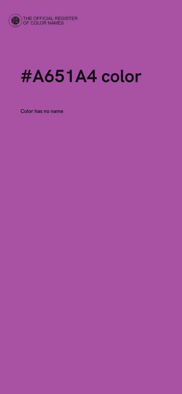 #A651A4 color image