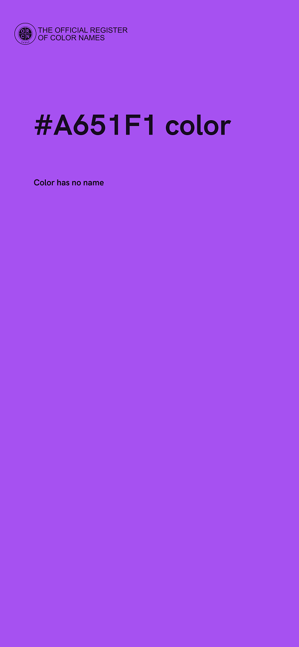 #A651F1 color image