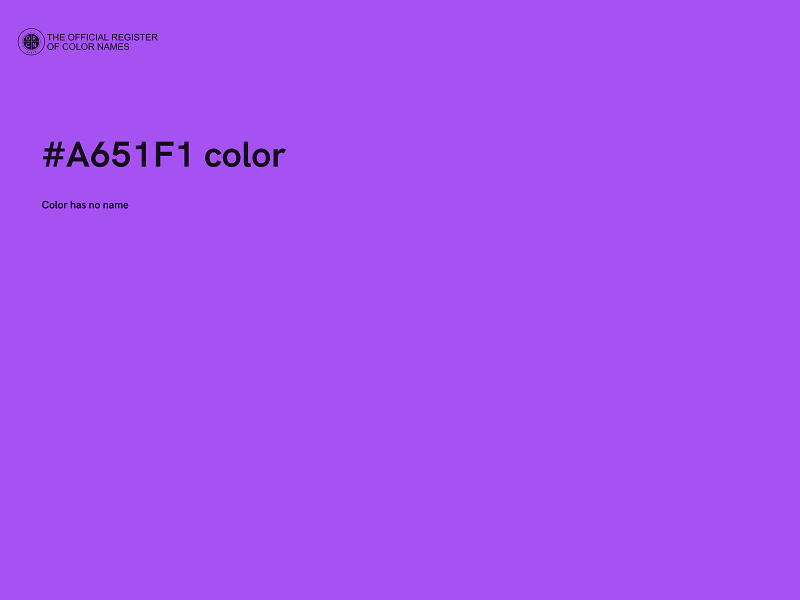 #A651F1 color image
