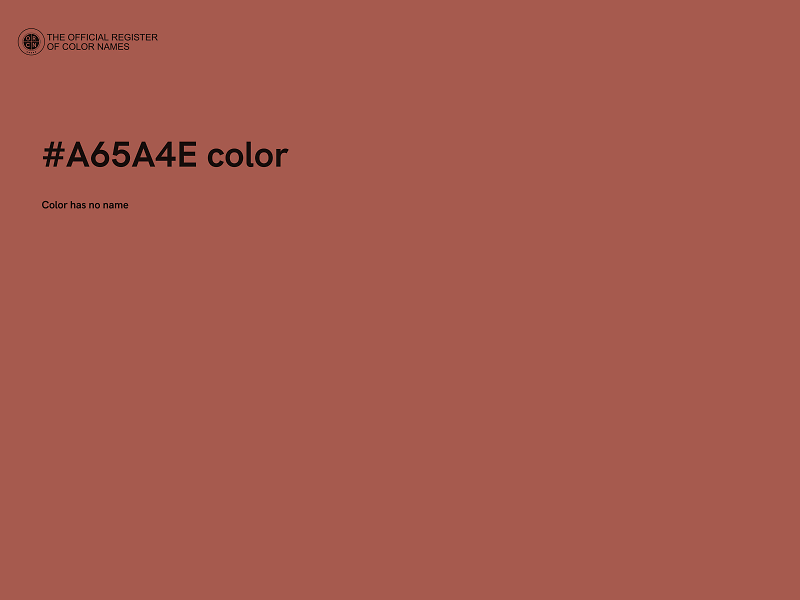 #A65A4E color image