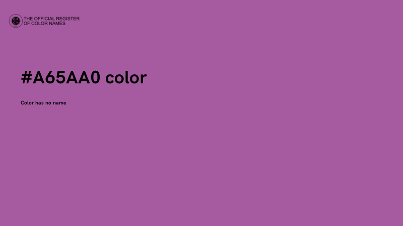 #A65AA0 color image