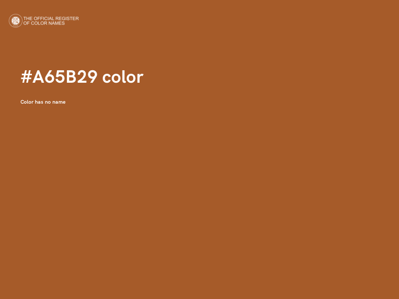 #A65B29 color image