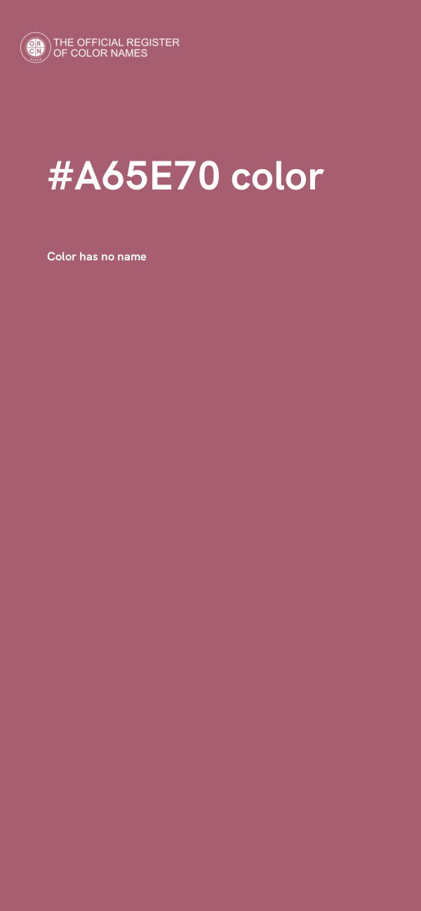 #A65E70 color image