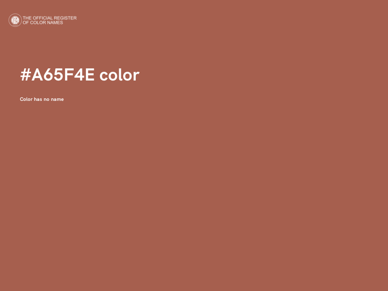 #A65F4E color image